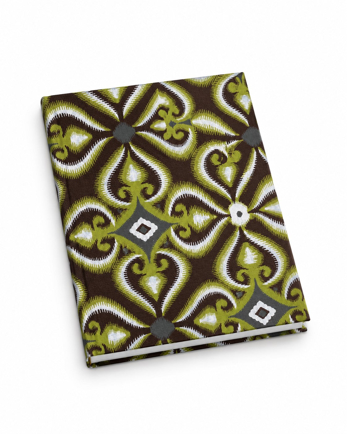Tree-Free Recycled Cotton Paper Journals | Hand Screen Printed | Green Geometry