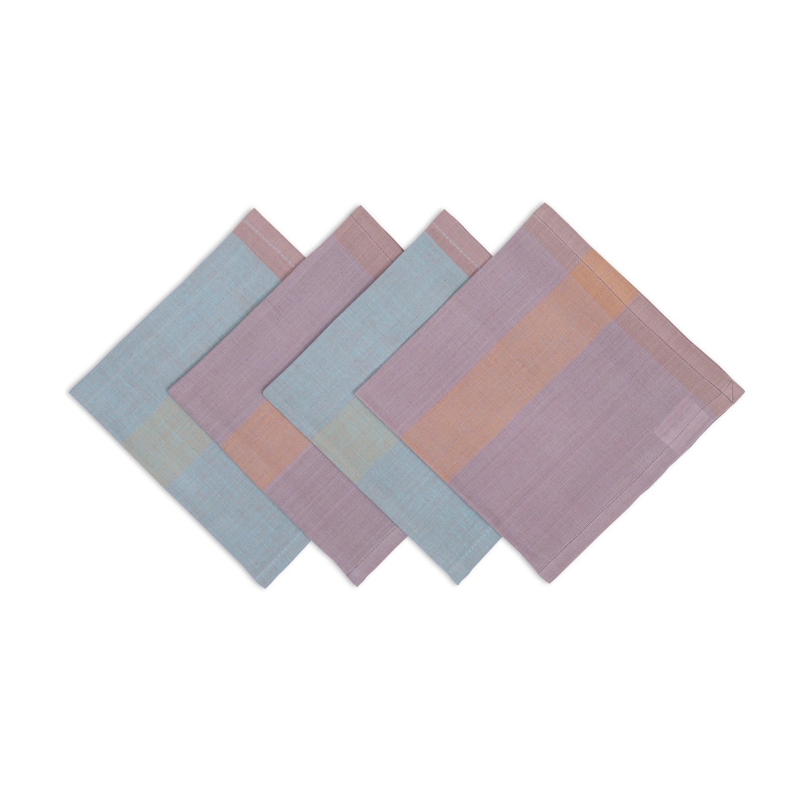 Handwoven Cotton Napkins, Set of 4 | 16" × 16" | Harmonic | Cupcake