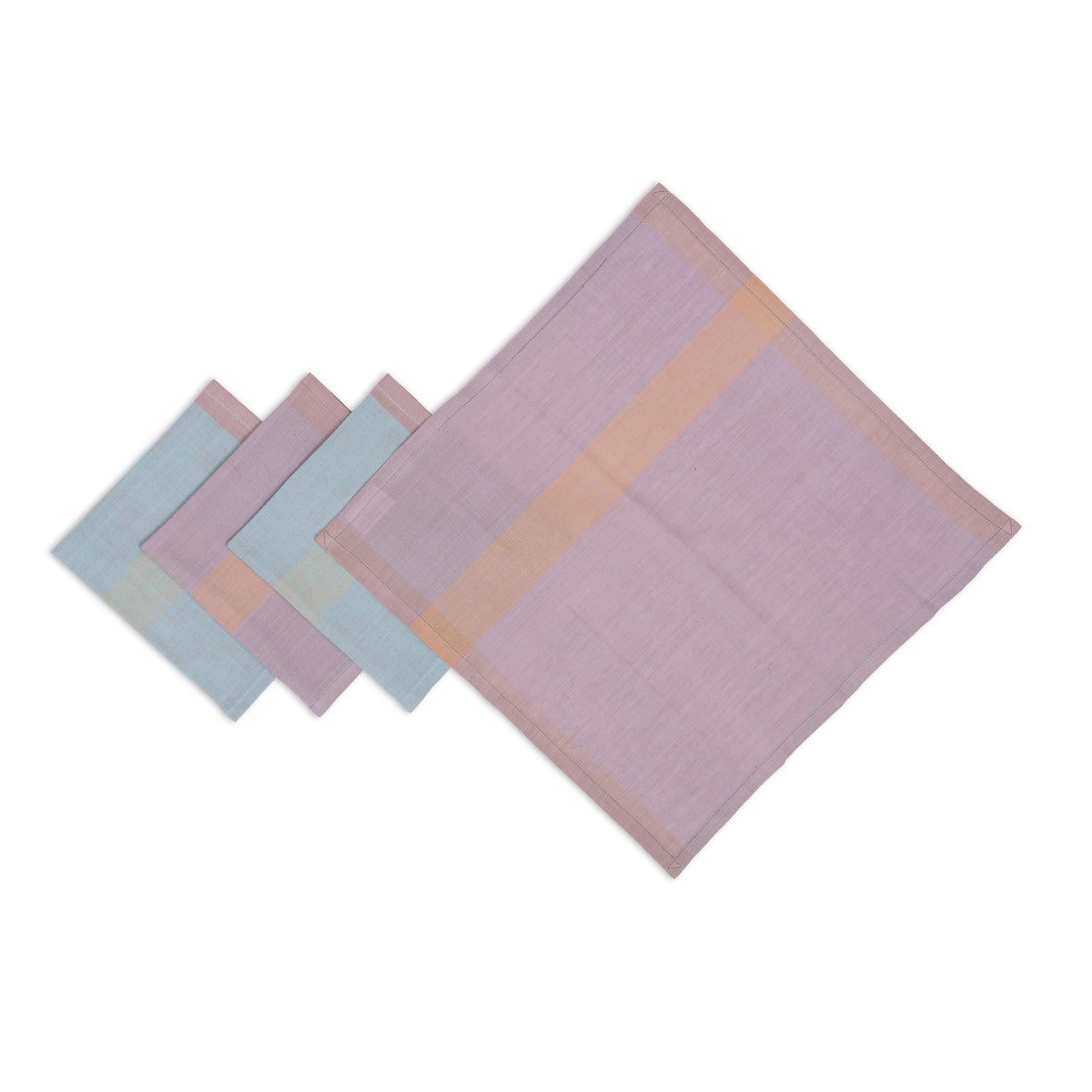 Handwoven Cotton Napkins, Set of 4 | 16" × 16" | Harmonic | Cupcake