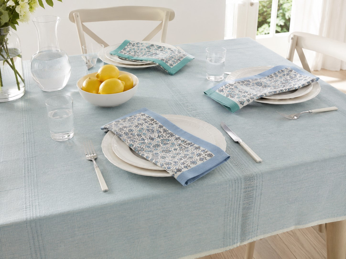 Handwoven Kora Cotton Tablecloths | Foundation | Juniper Berry