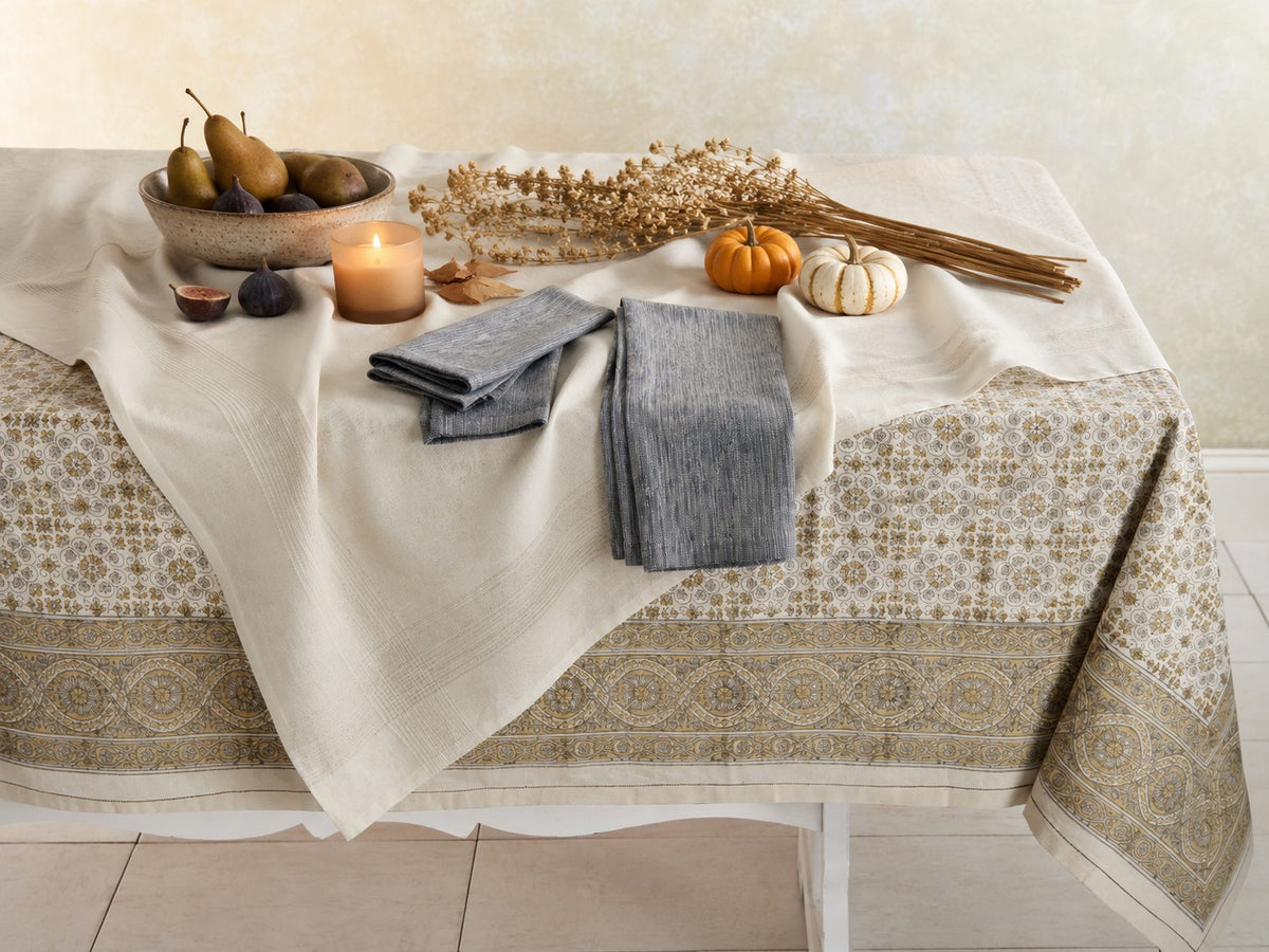 Handwoven Kora Cotton Tablecloths | Foundation | Whipped Cream