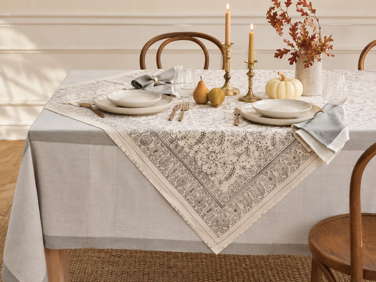 Handwoven Cotton Tablecloth | Moonstone