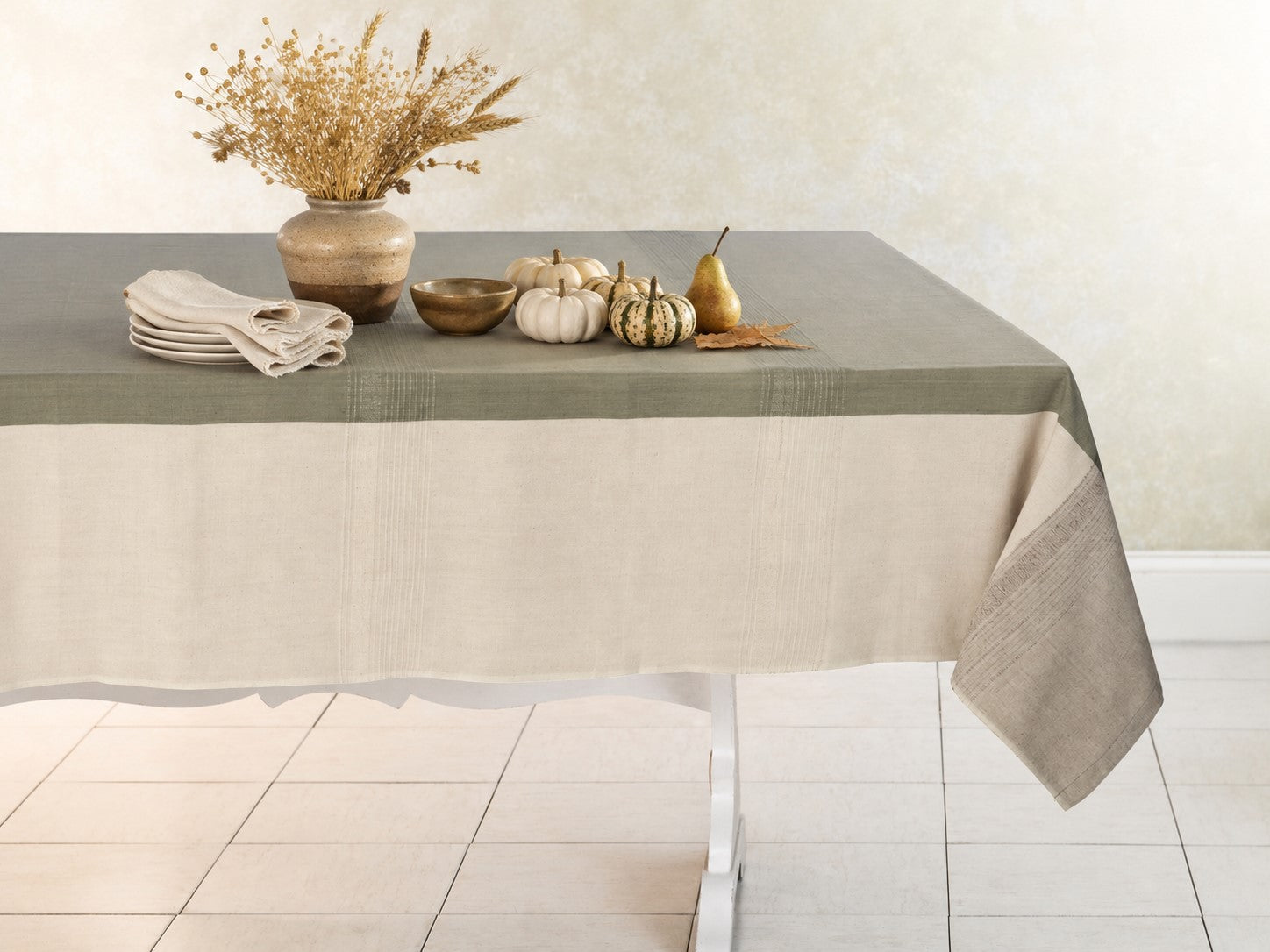 Handwoven Cotton Tablecloth | Moonstone