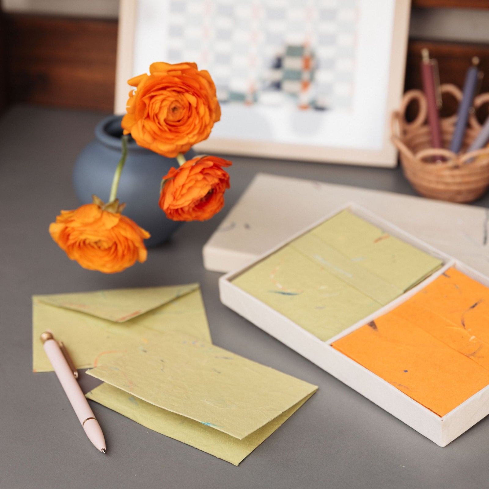 Tree-Free Recycled Cotton Paper Notecards | Hand Screen Printed | Different Strokes