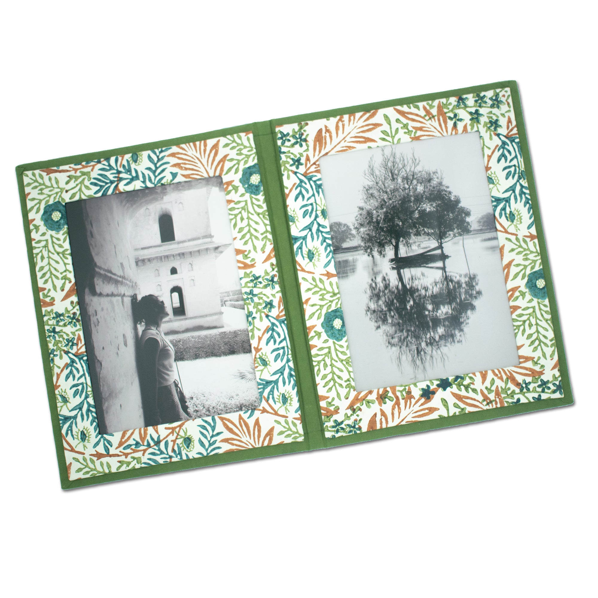 BLOOM Handmade Double Photo Frames made from Upcycled Tree-free Paper (Set of 5)