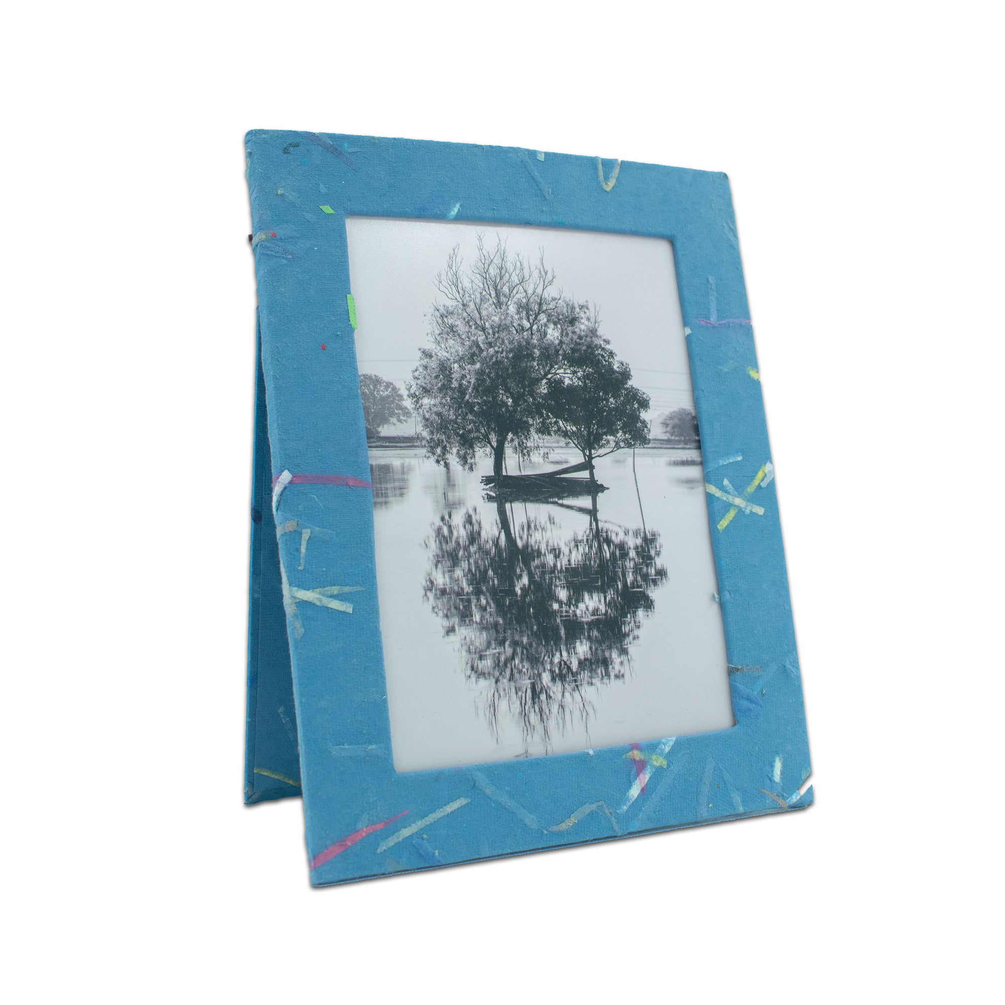 ORGANIC Handmade Single Photo Frames made from Upcycled Tree-free Paper (Set of 5)