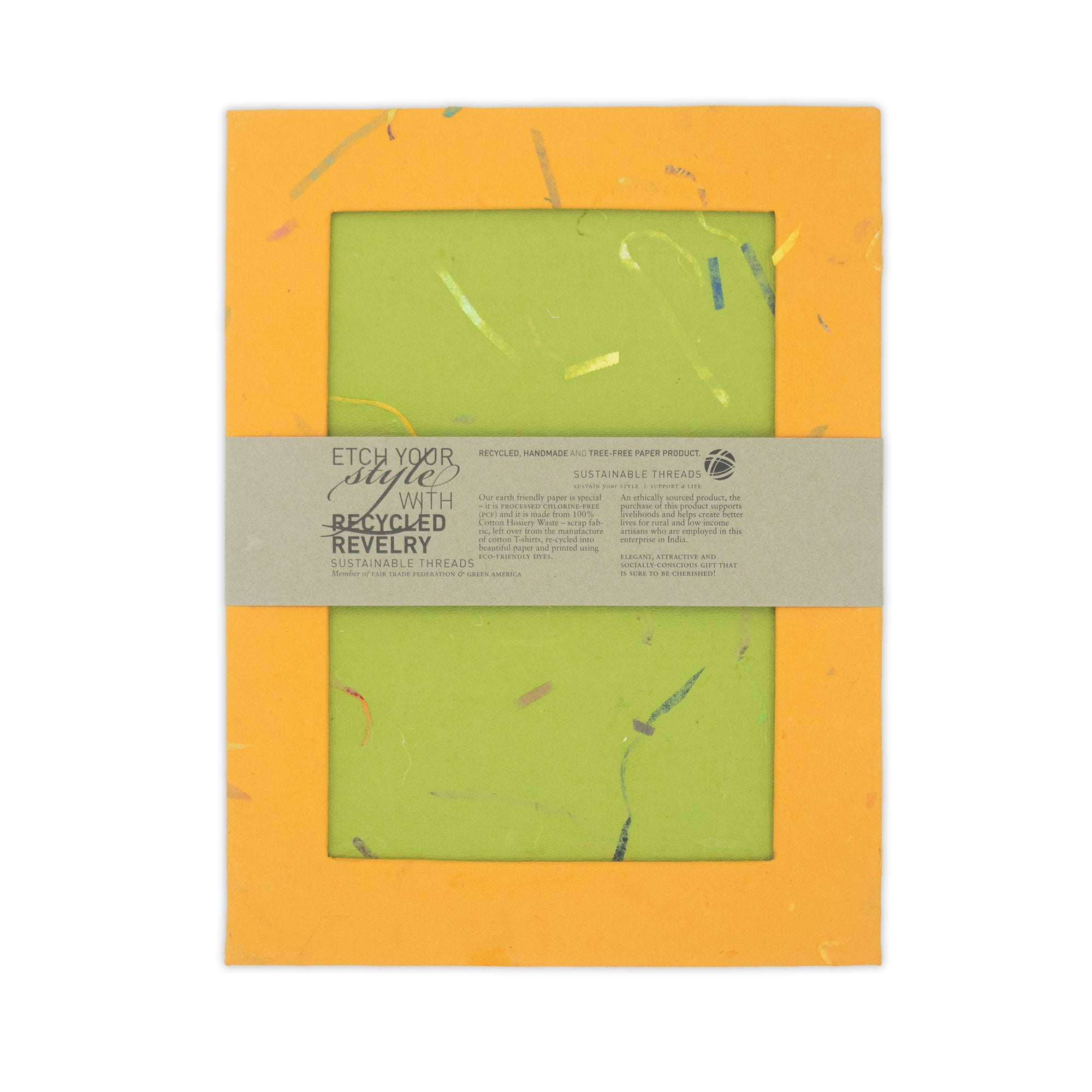 ORGANIC Handmade Single Photo Frames made from Upcycled Tree-free Paper (Set of 5)