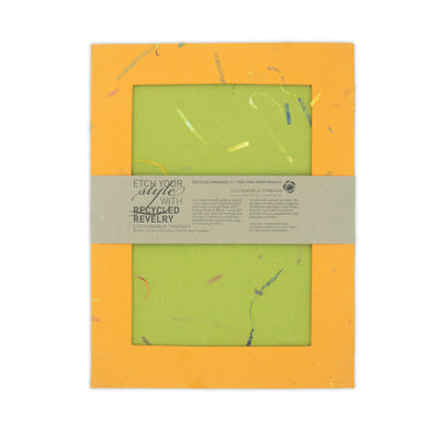 ORGANIC Handmade Single Photo Frames made from Upcycled Tree-free Paper (Set of 5)