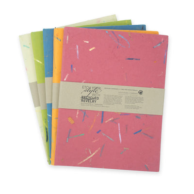 Handmade Double Photo Frames made from Tree-free Paper - 7x7 inch (Set of 5)