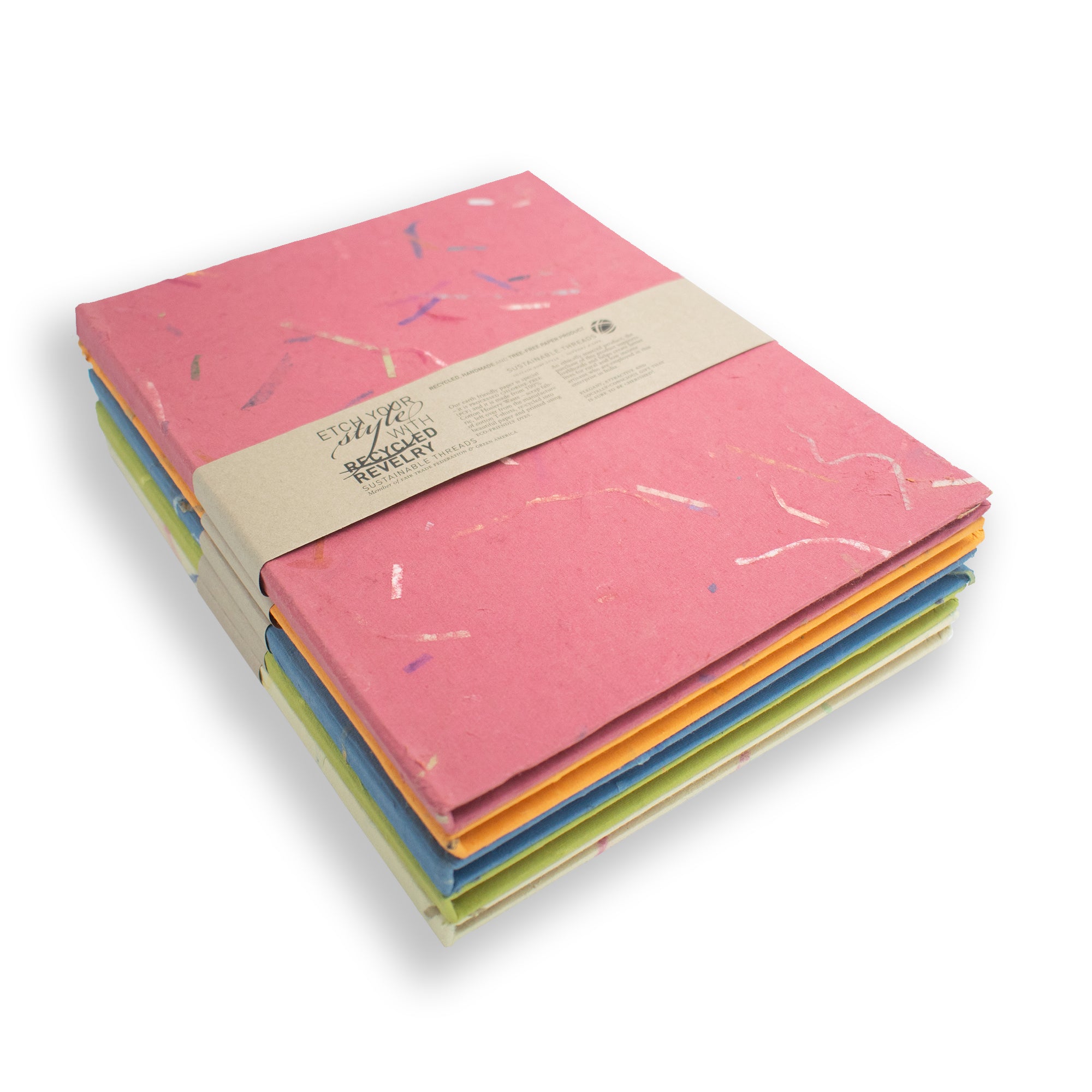 Handmade Double Photo Frames made from Tree-free Paper - 7x7 inch (Set of 5)