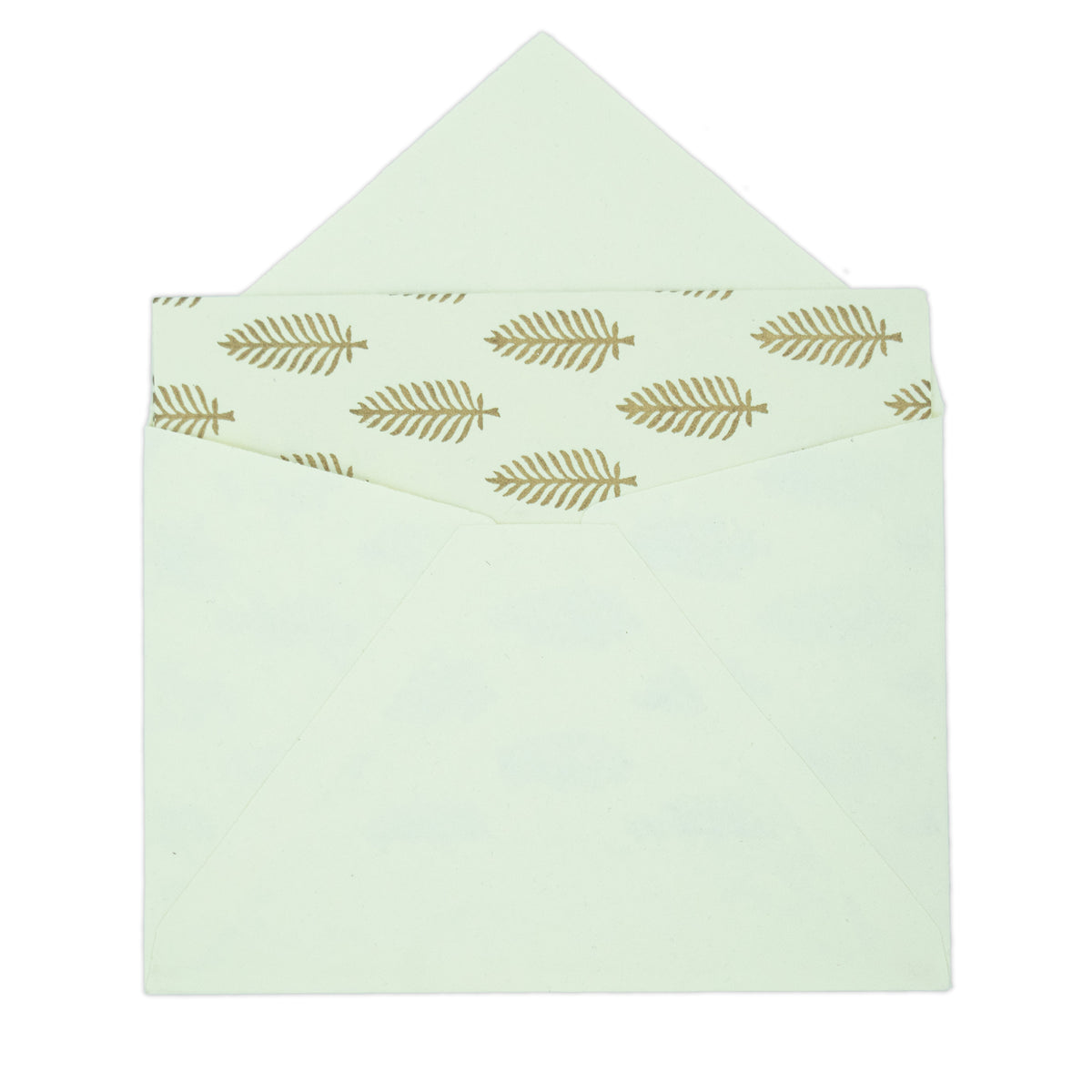 Tree-Free Recycled Cotton Paper Photo Notecards | Hand Screen Printed | Fair Trade |Golden Leaf