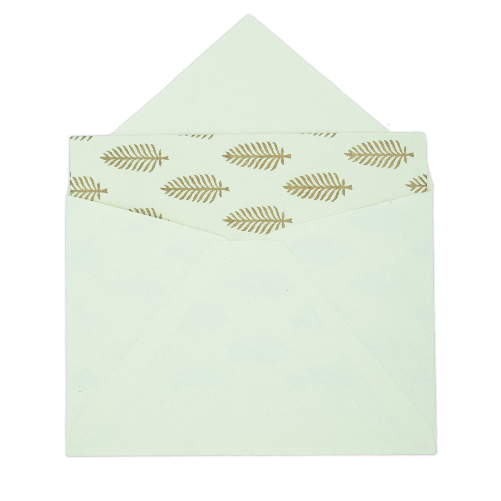 Tree-Free Recycled Cotton Paper Photo Notecards | Hand Screen Printed | Fair Trade |Golden Leaf