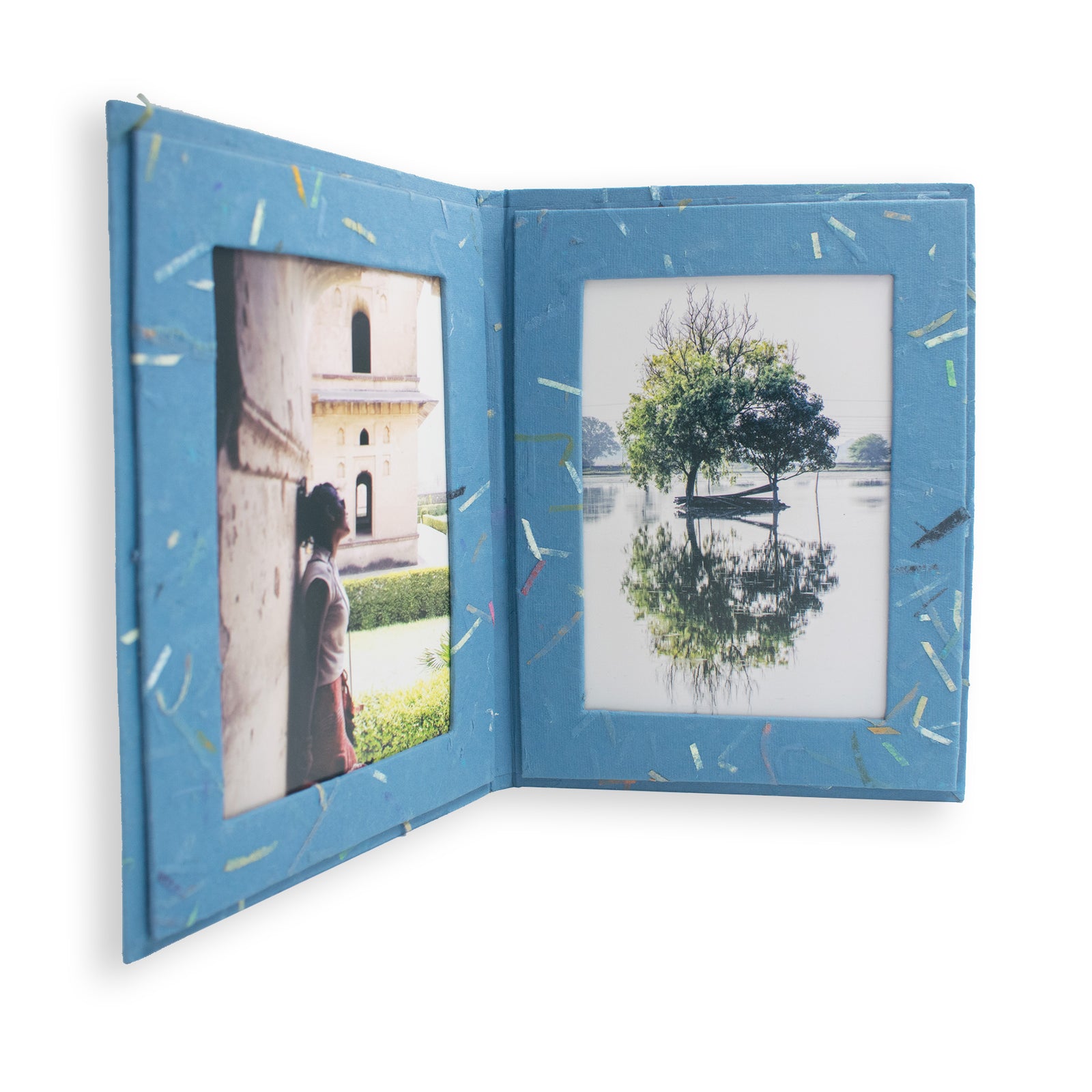 Fair Trade Tree-Free Photo Frames | Handmade Recycled Cotton Paper 5x7 Frames | Different Strokes