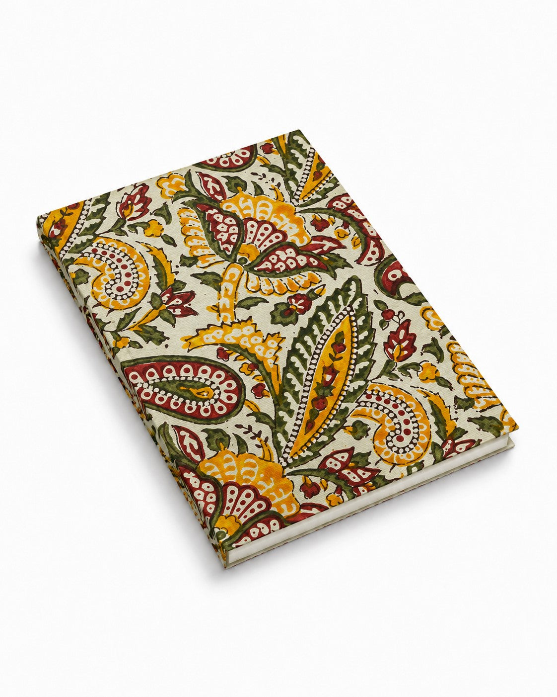 Tree-Free Recycled Cotton Paper Journals | Hand Screen Printed | Paisley