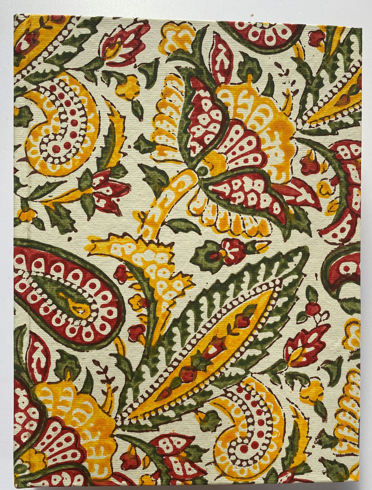 Tree-Free Recycled Cotton Paper Journals | Hand Screen Printed | Paisley