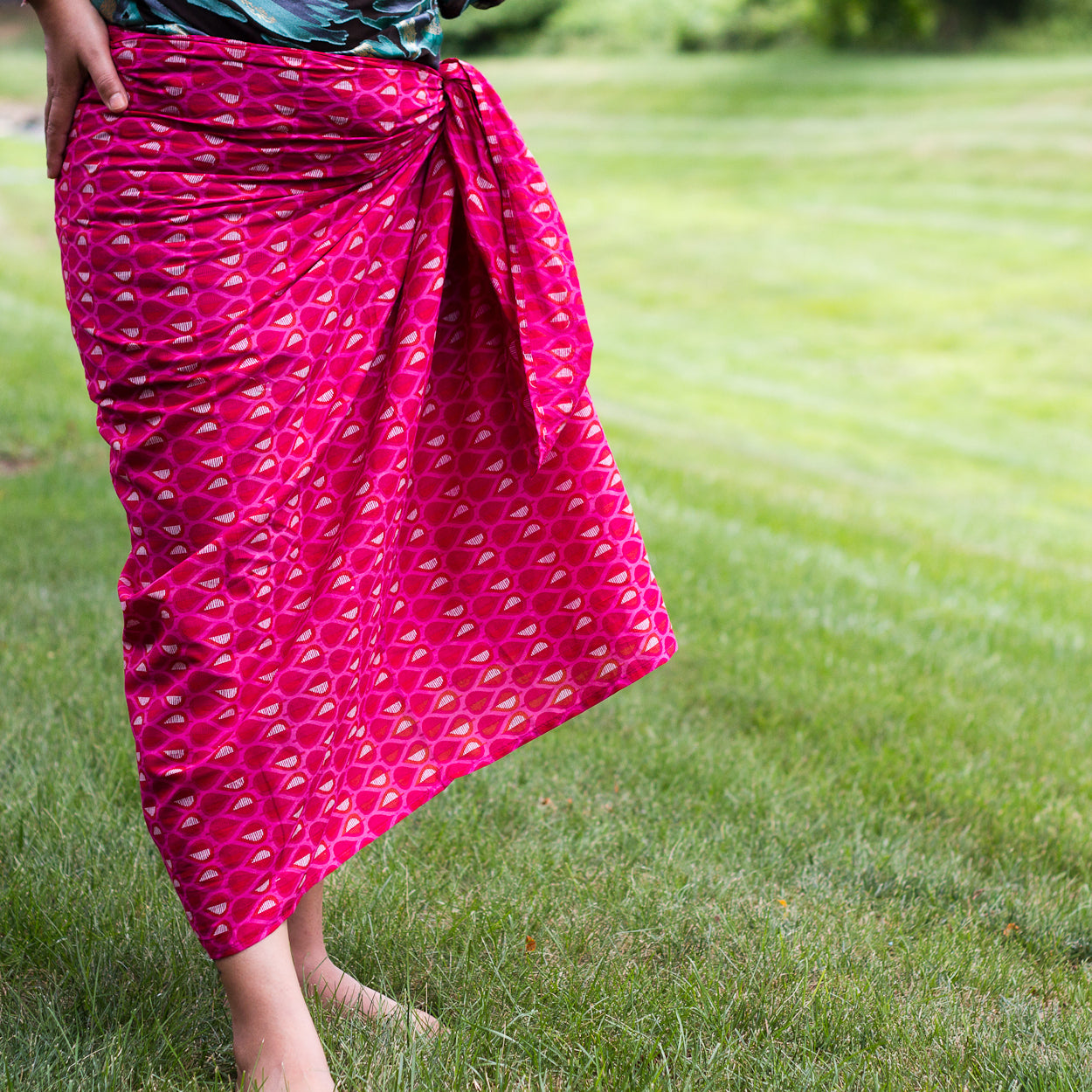 Hand Screen Printed Cotton Sarongs | Fair Trade Beach Wraps | Passion Fruit Punch