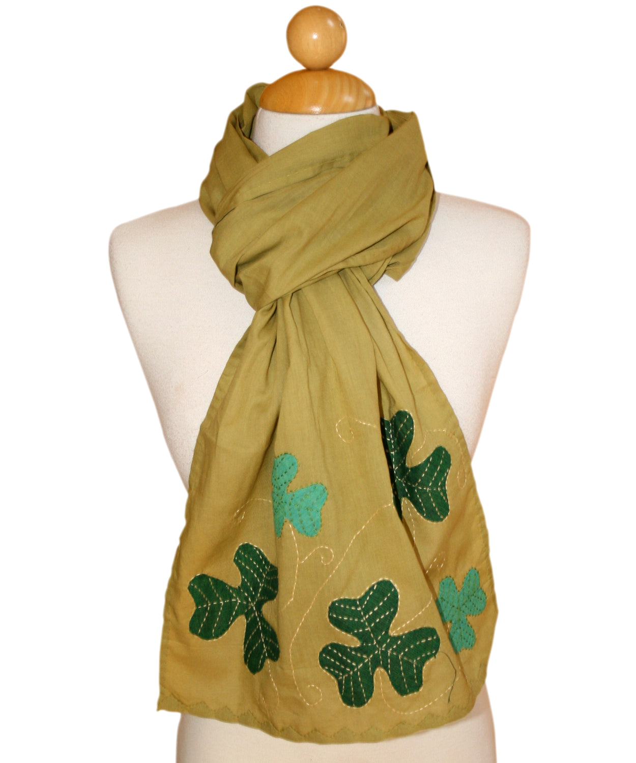 Mulmul Cotton Scarf with Appliqué & Tanka Embroidery | Trinity