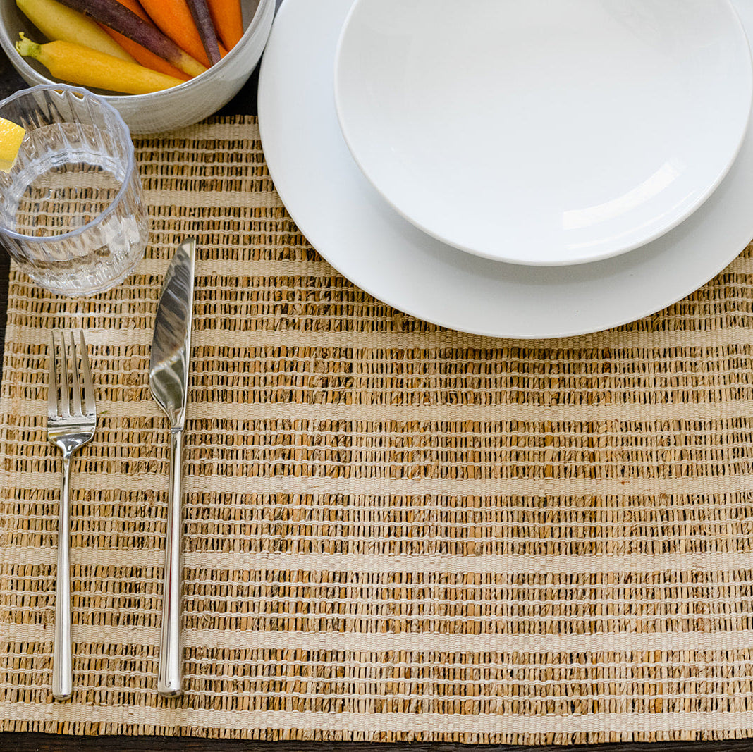 Banana Stem Fiber Placemats, Set of 4 | Handwoven | Table Classics | Madeleine
