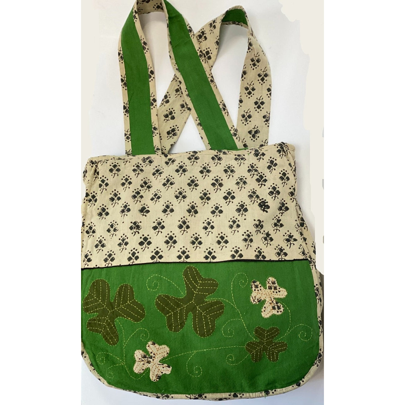 Hand-Embroidered Cotton Shoulder Bag | Trinity Forest