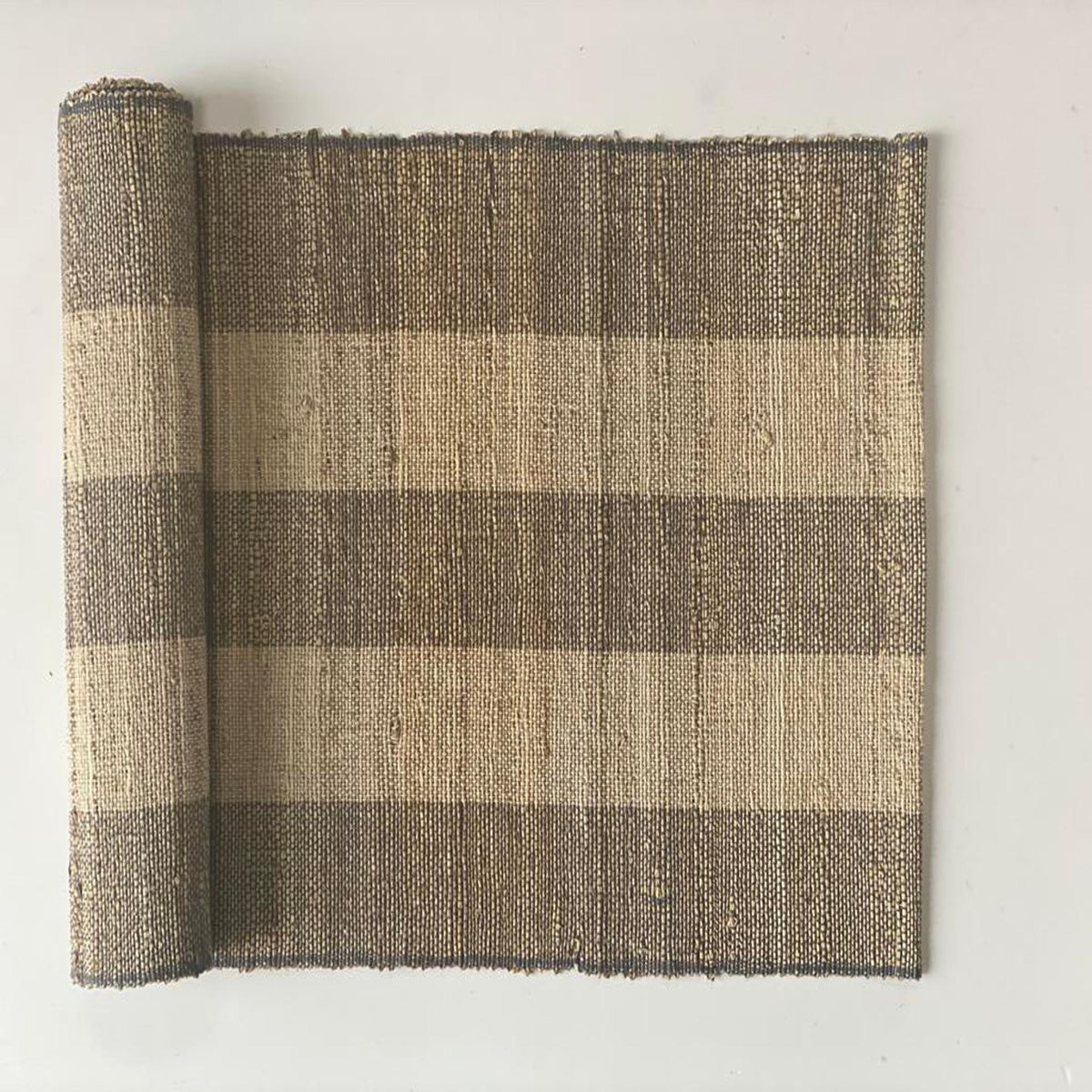 Banana Stem Fiber Table Runner | Handwoven | Biscotti Dark Chocolate