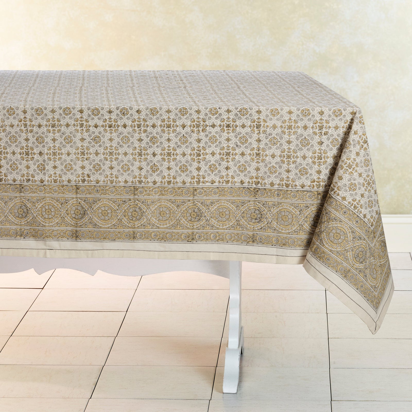 Hand Block Printed Kora Cotton Tablecloths | Stories in Print | Lily