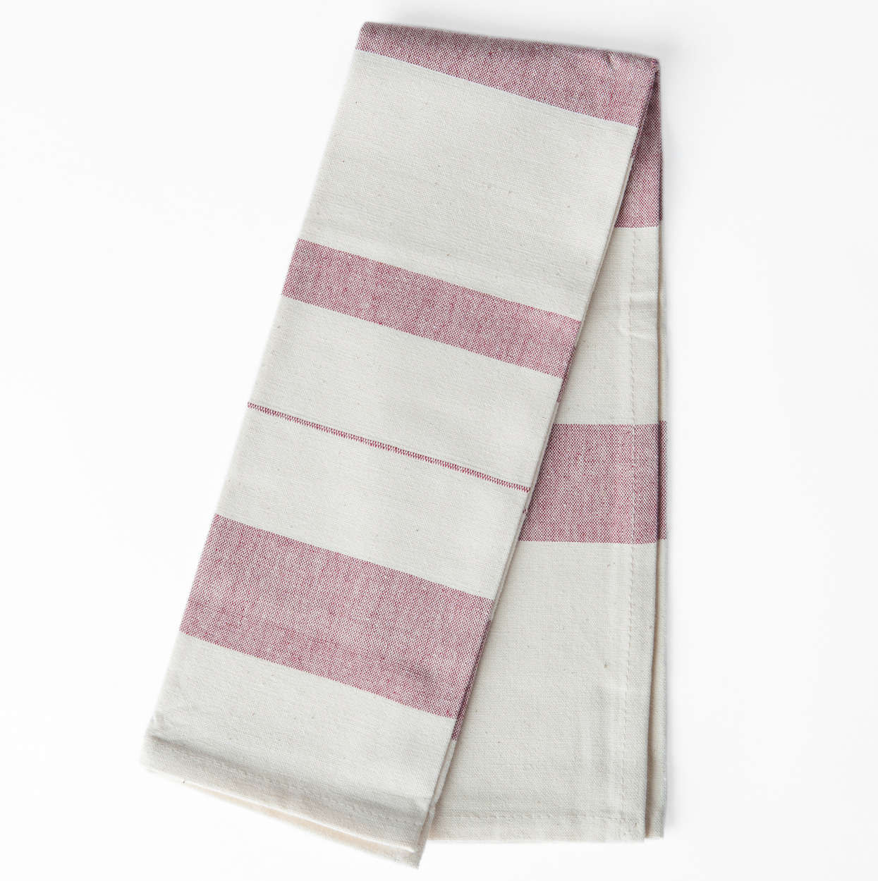 Sustainable Threads Handwoven Cotton Kitchen Towel Cranberry Red