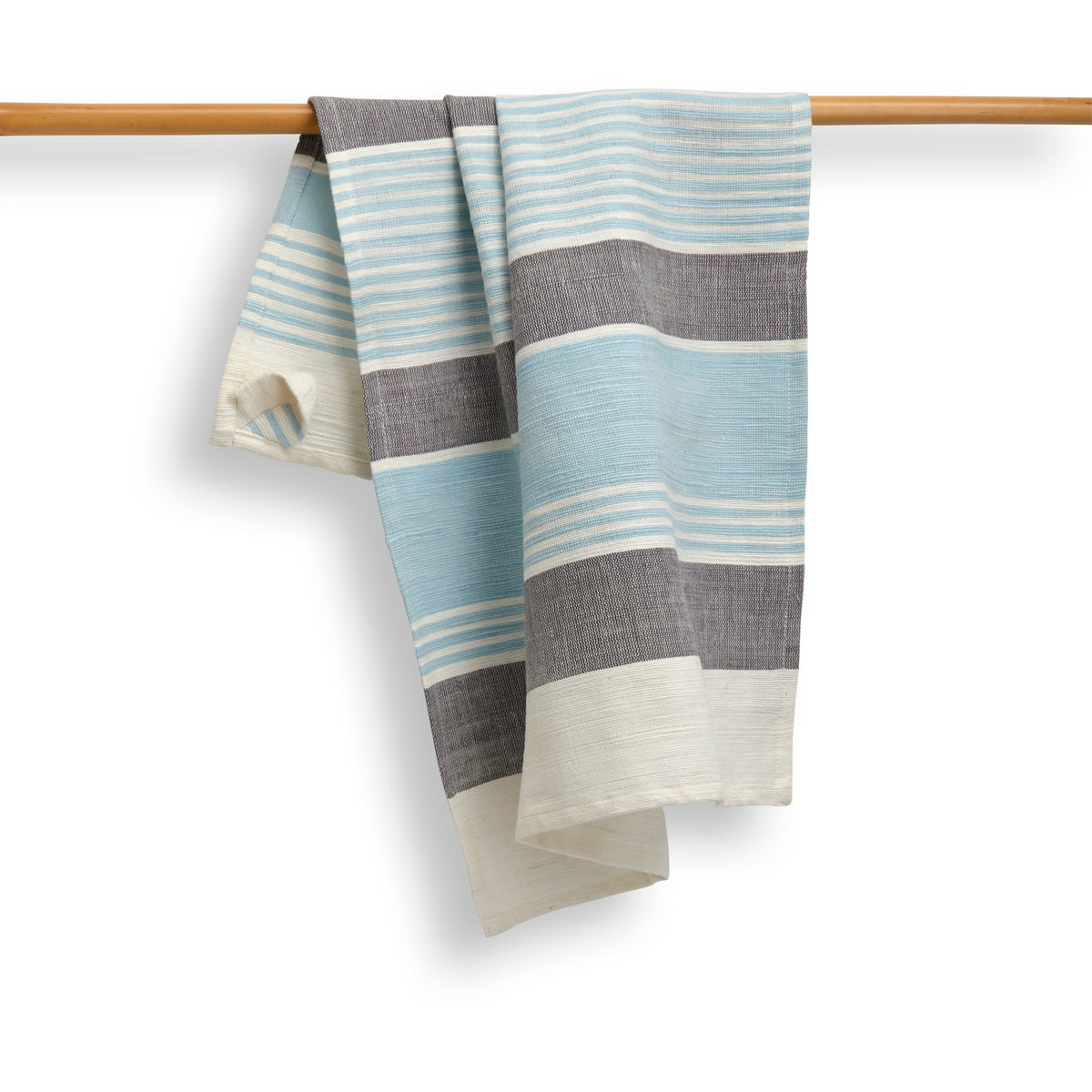 Cotton Kitchen Towel | Handspun &amp; Handwoven | Studio Stripe | Maya