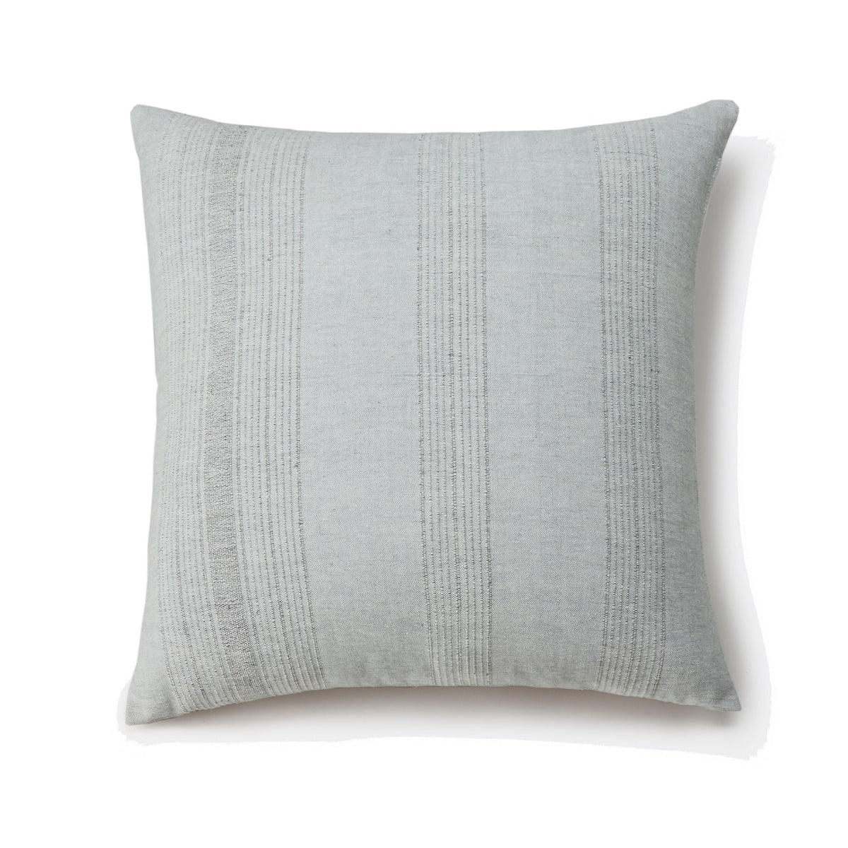 Handwoven Cotton Throw Pillow with Insert | 20" × 20" | Foundation | Sea Salt
