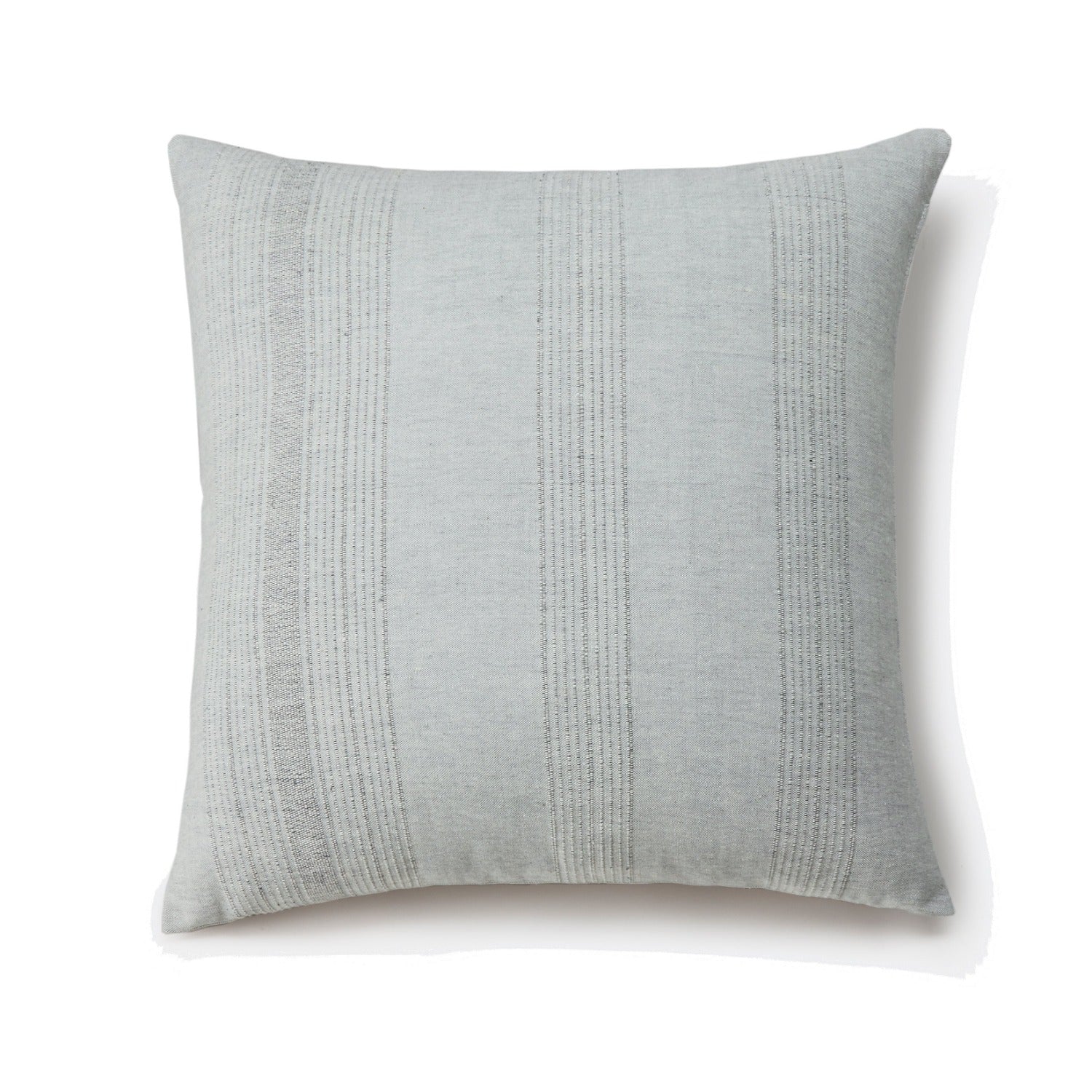 Handwoven Cotton Throw Pillow with Insert | 20" × 20" | Foundation | Sea Salt