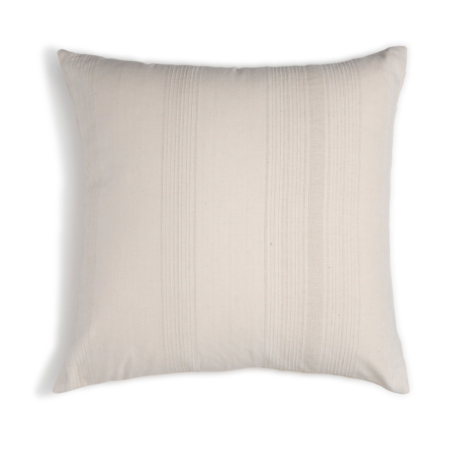 Handwoven Cotton Throw Pillow with Insert | 20" × 20" | Foundation | Whipped Cream