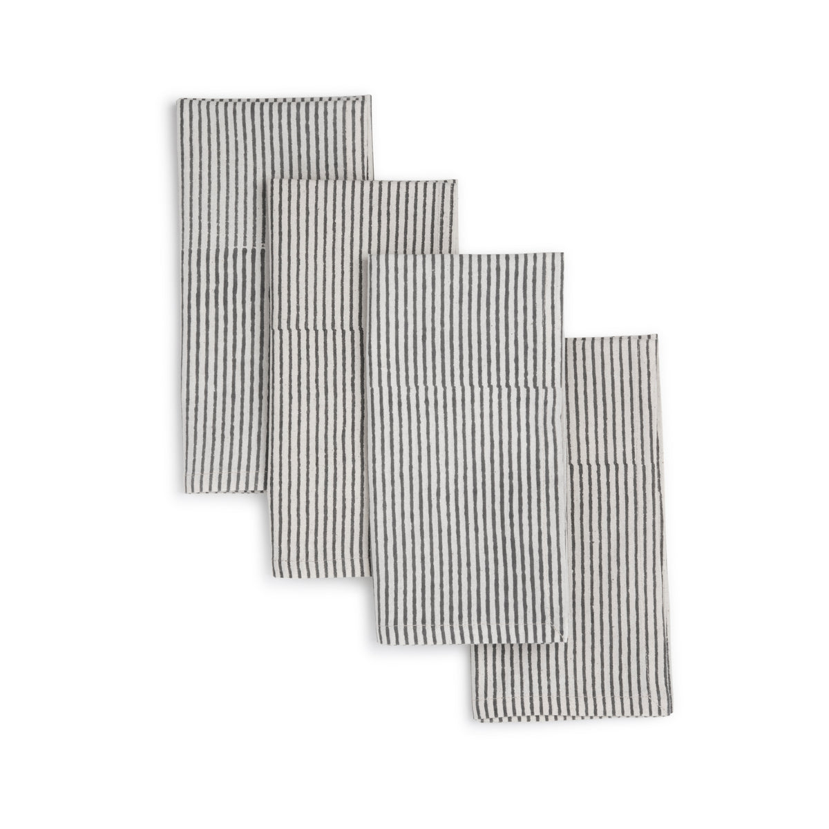 Hand Block Printed Cotton Napkins, Set of 4 | 18″×18″ | Axis | Night Sky