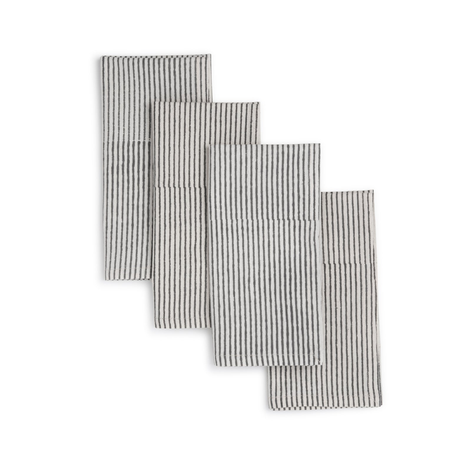 Hand Block Printed Cotton Napkins, Set of 4 | 18″×18″ | Axis | Night Sky
