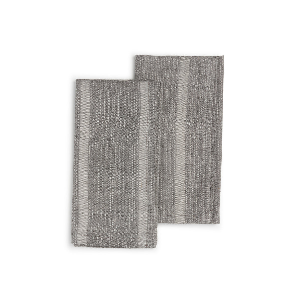 Handwoven Organic Cotton Napkins, Set of 2 | 20" × 20" | Horizon Slate Gray