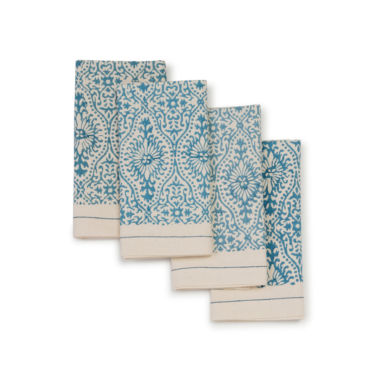 Hand Block Printed Kora Cotton Tablecloths | Stories in Print | Motifs Fog