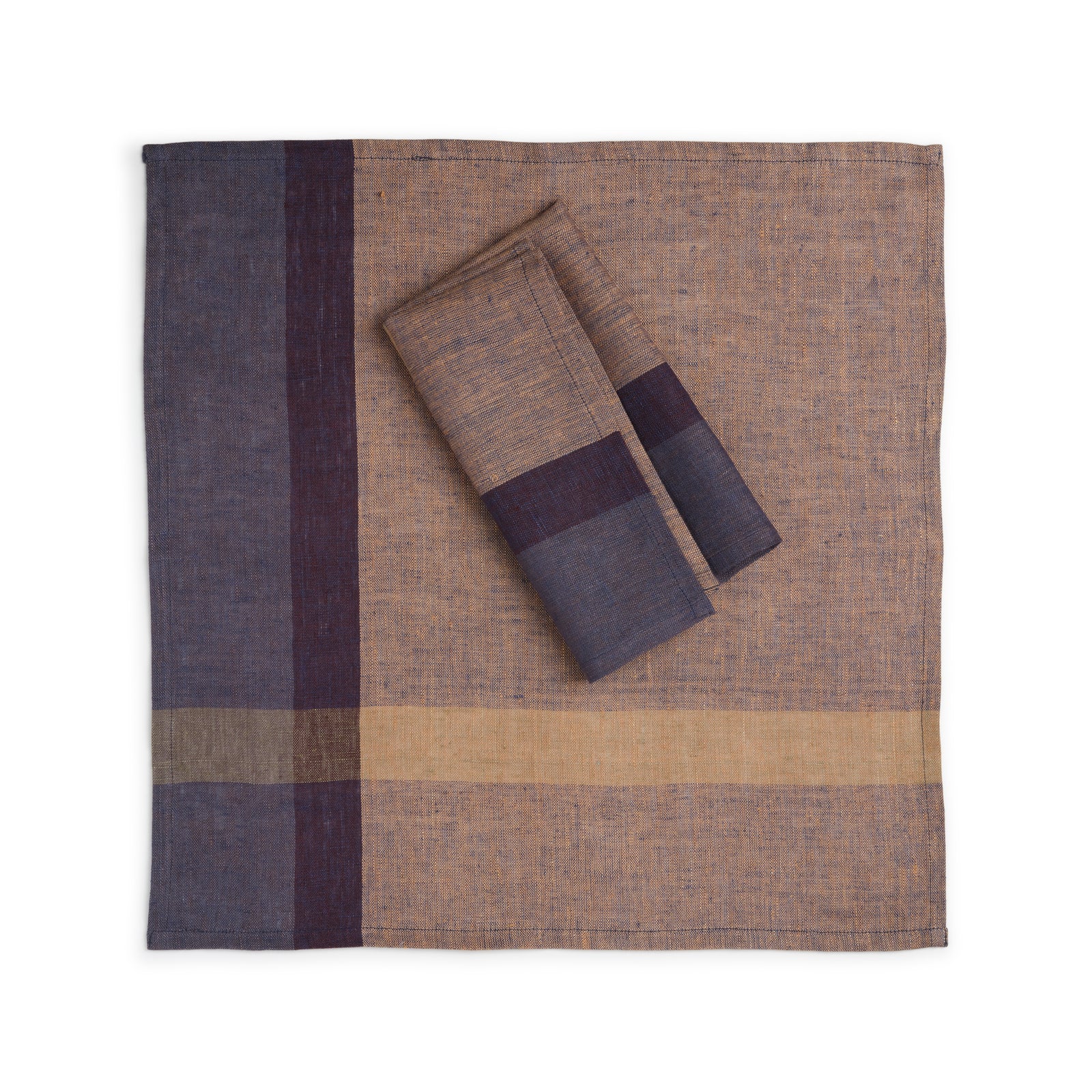 Handwoven Flax Linen Napkins, Set of 2 | 20" × 20" | Flaxline | Wild Rice