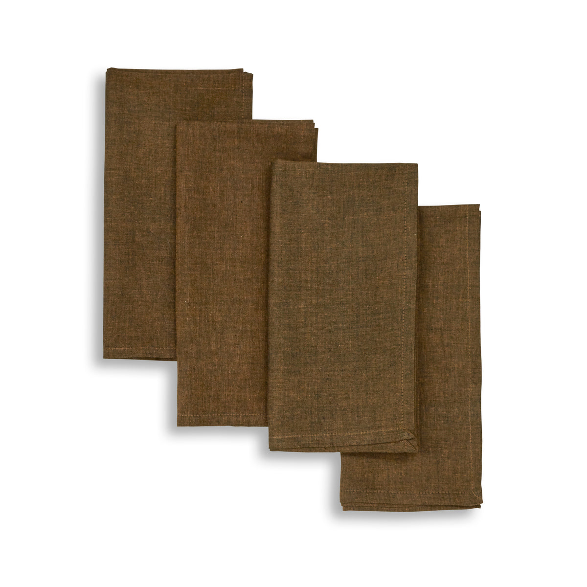 Handwoven Cotton Napkins, Set of 4 | 20" × 20" | Gilt