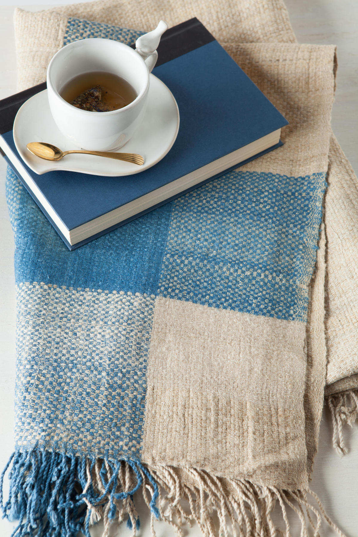 INDIGO BORDER Throw