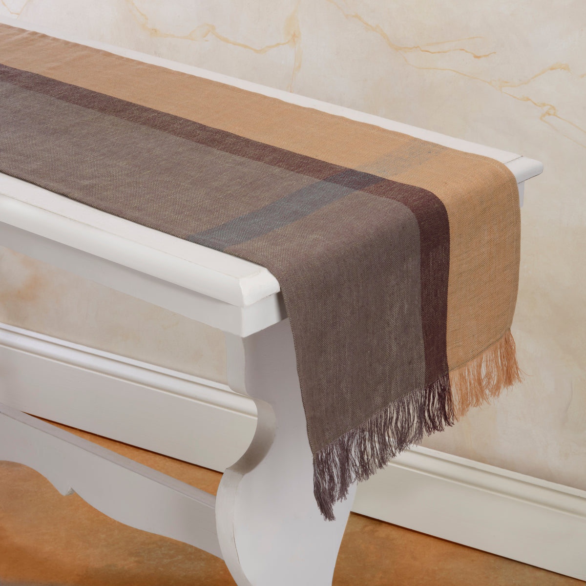 Flax Linen Table Runners | Handwoven | Olive Crostini