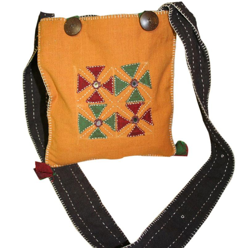 Hand-Embroidered Cotton Crossbody Bag | Aim