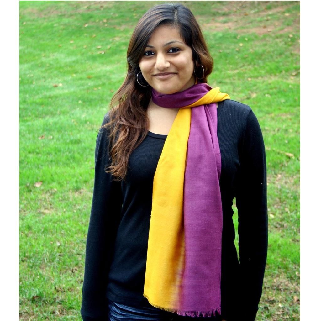 Handwoven Dip-Dyed Silk Scarves | Cruelty-Free Silk | Amber & Amethyst