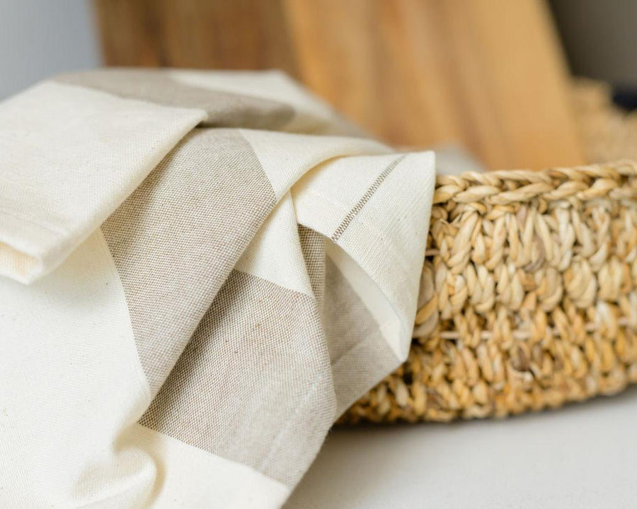 Sustainable Threads Handmade Kitchen Towels Eggplant