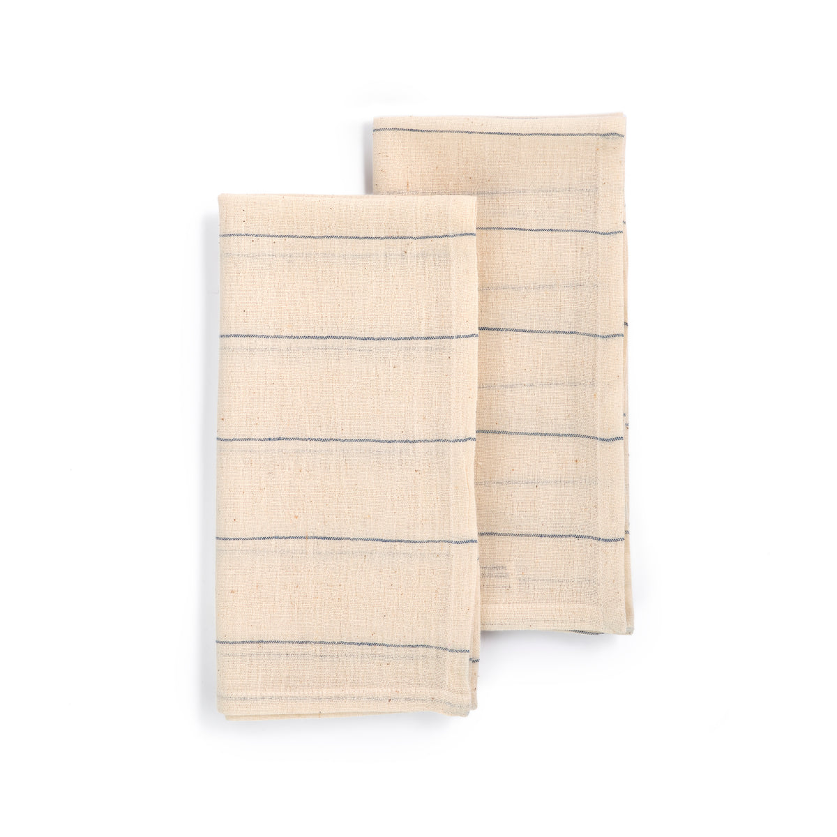 Handwoven Organic Cotton Napkins, Set of 2 | 20" × 20" | Believe Blue