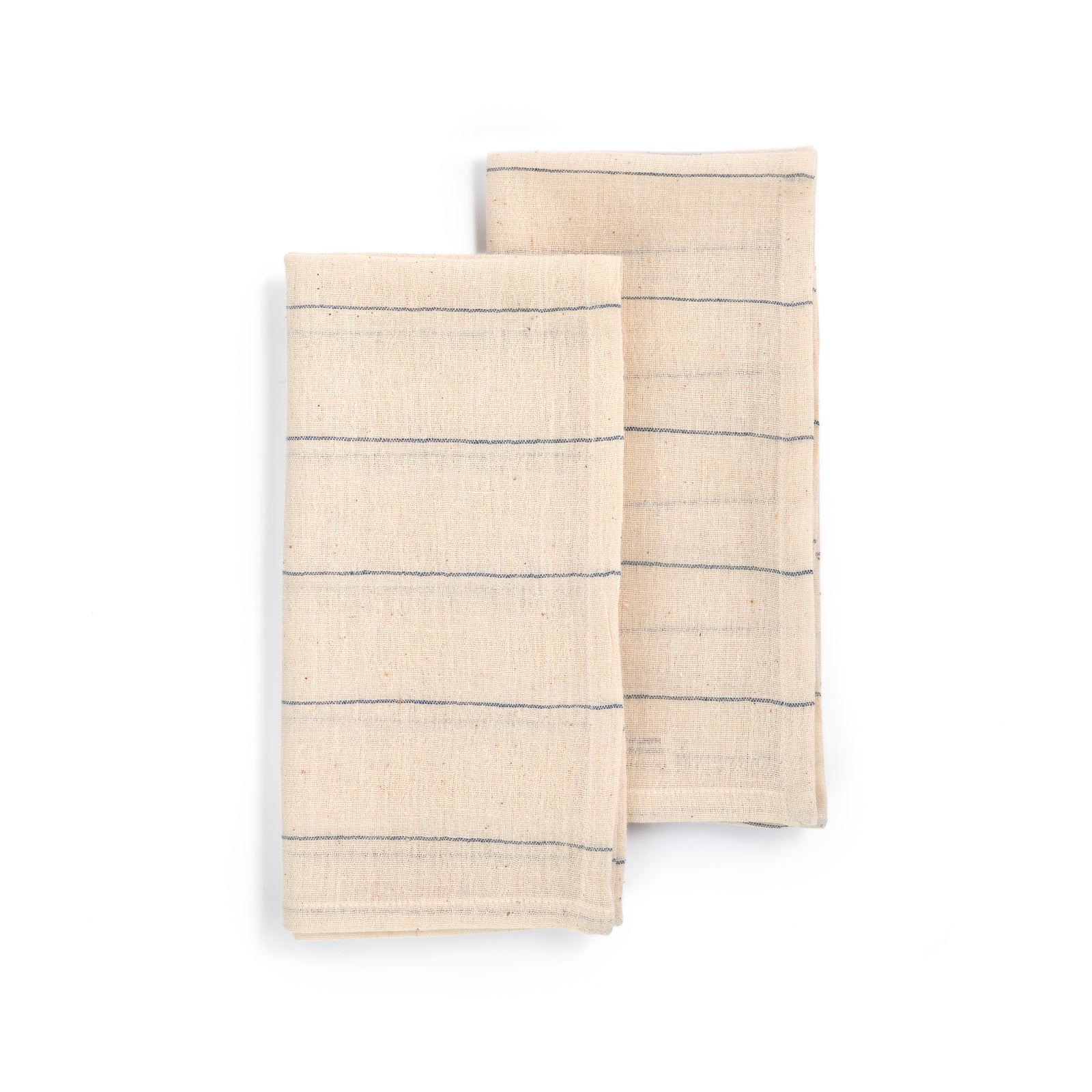 Handwoven Organic Cotton Napkins, Set of 2 | 20" × 20" | Believe Blue