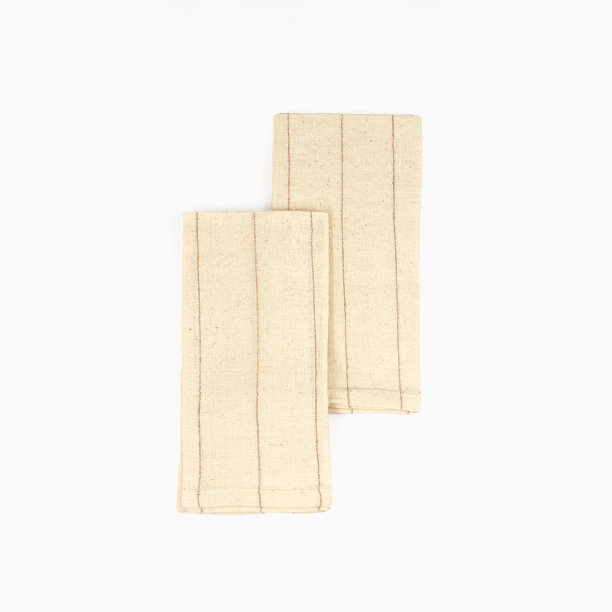 Handwoven Organic Cotton Napkins, Set of 2 | 20" × 20" | Believe Sand