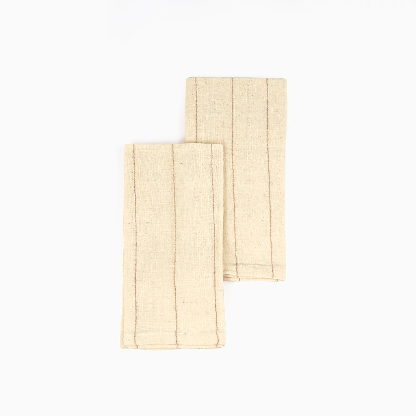 Handwoven Organic Cotton Napkins, Set of 2 | 20" × 20" | Believe Sand