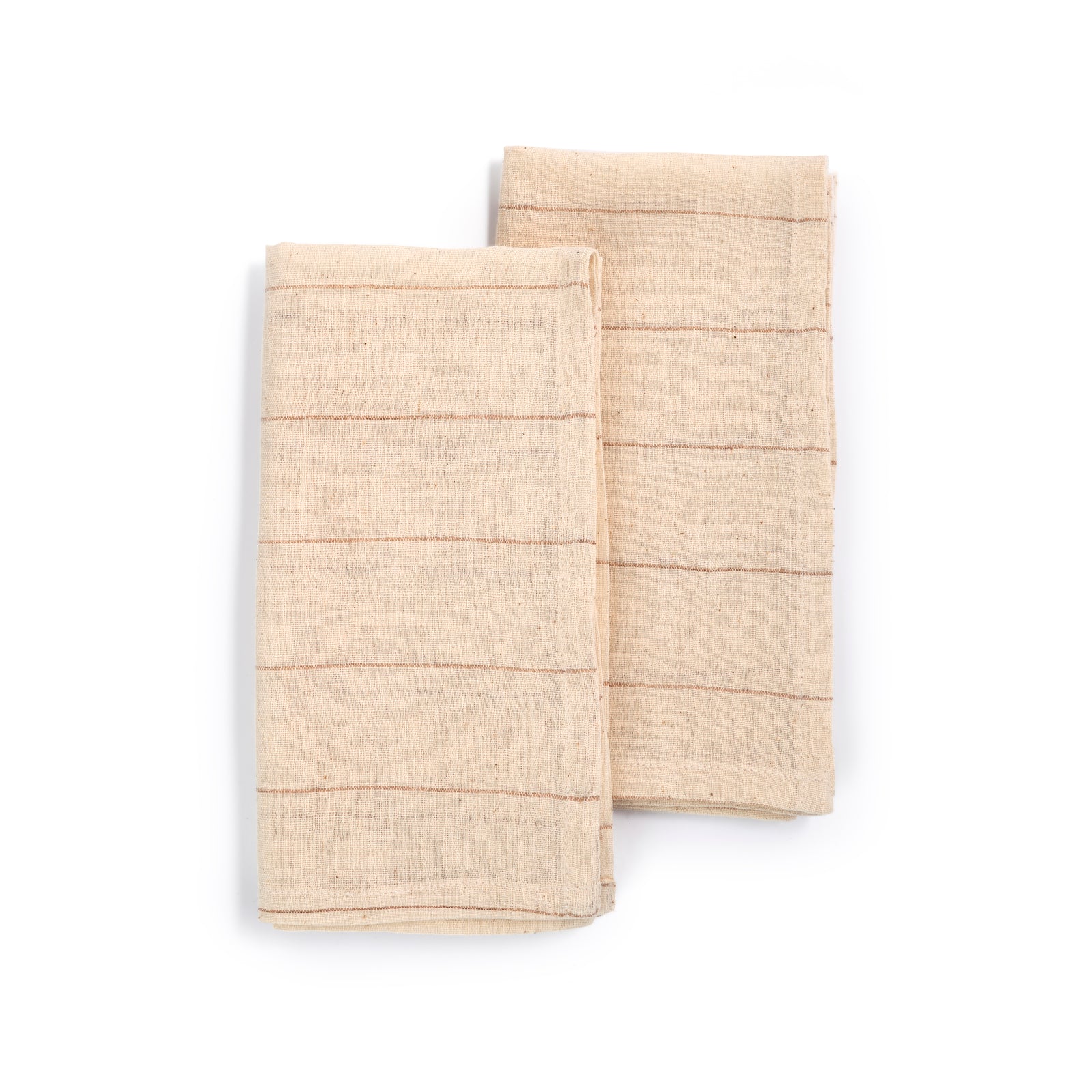 Handwoven Organic Cotton Napkins, Set of 2 | 20" × 20" | Believe Sand
