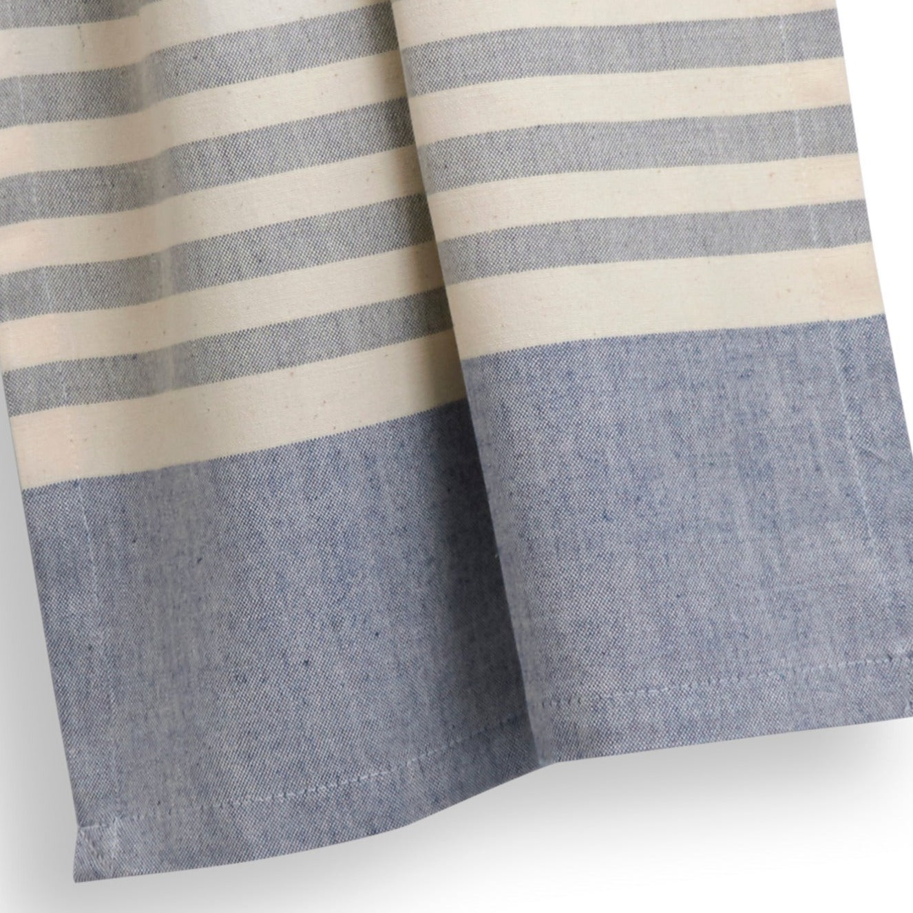 Cotton Kitchen Towels | Handwoven Airy Stripe | Blue Cheese