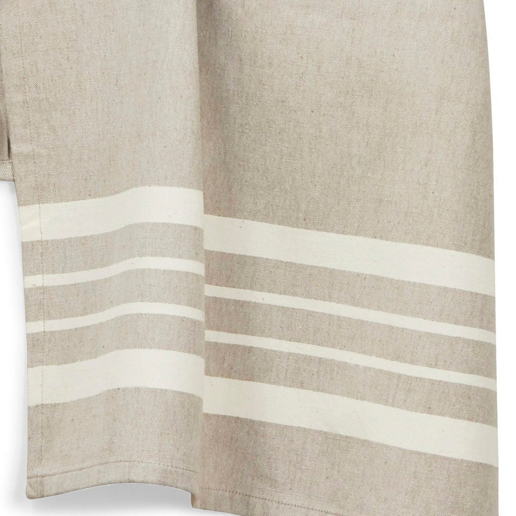 Cotton Kitchen Towel | Handwoven | Scandi Stripe | Chai