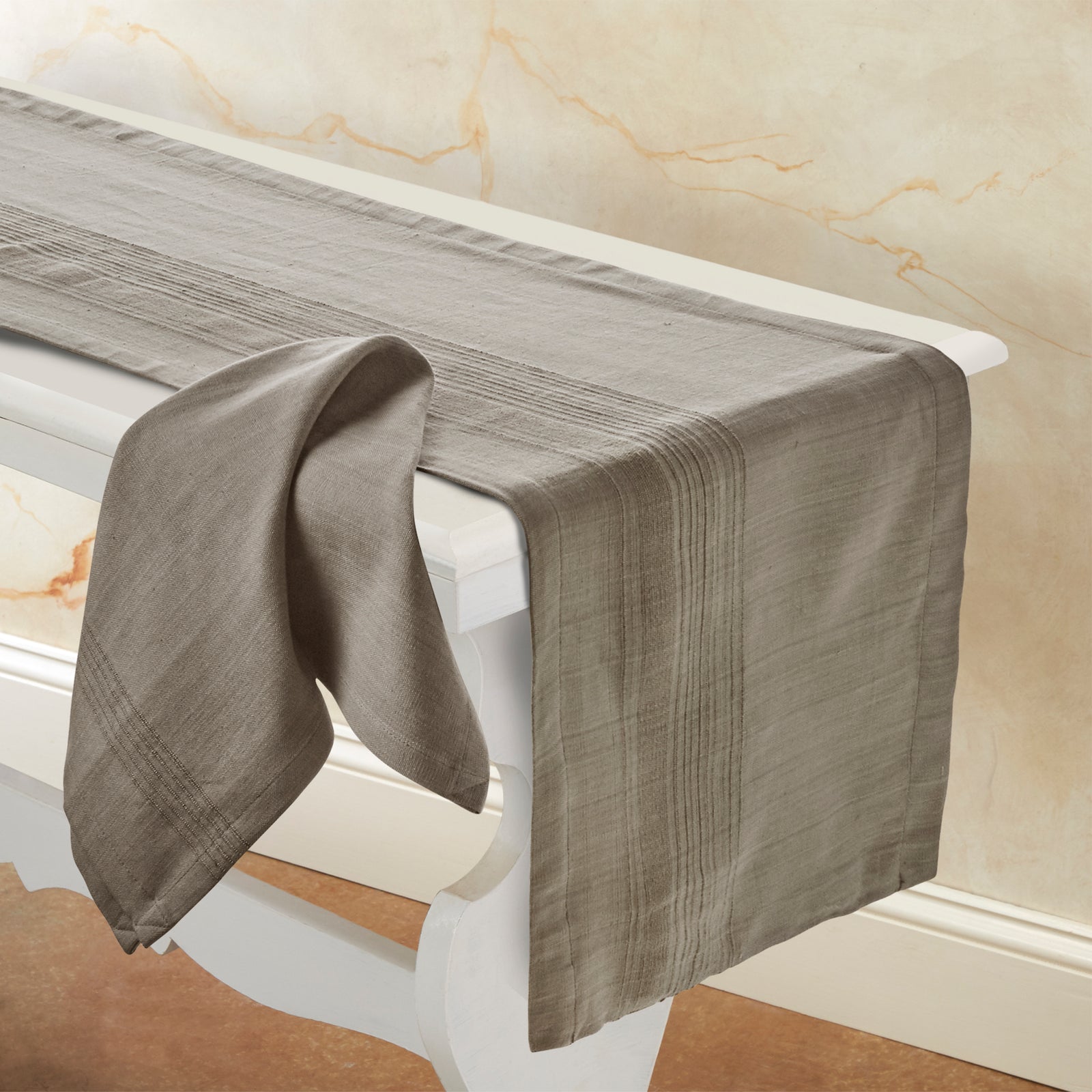 Handwoven Cotton Table Runner | Foundation | Cider