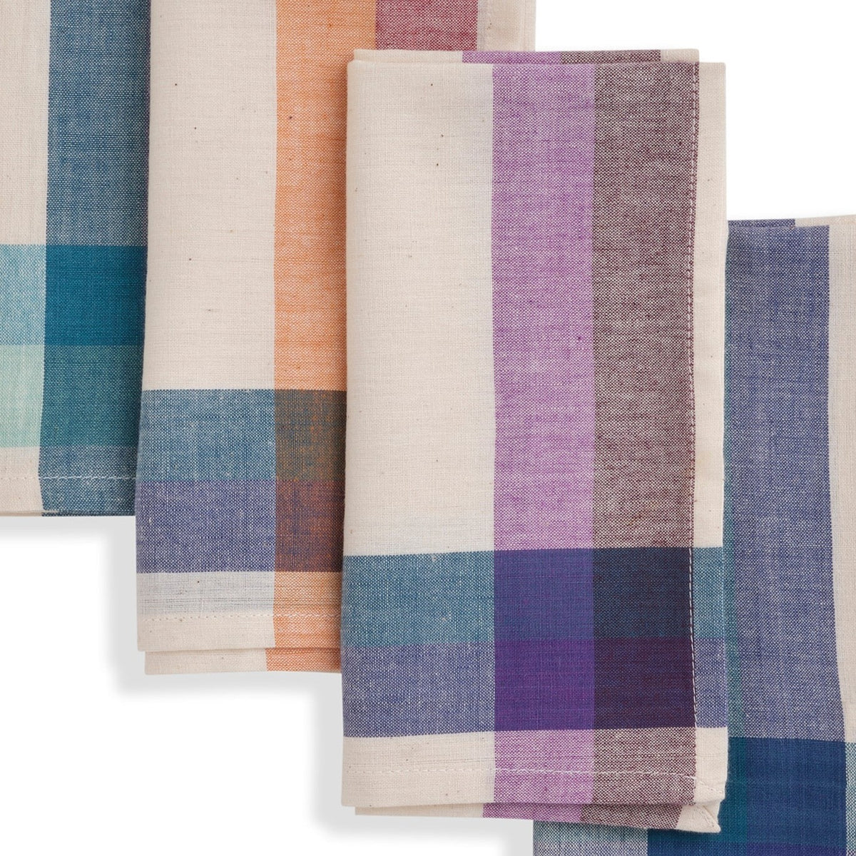 Handwoven Cotton Napkins, Set of 4 | 16" × 16" | Harmonic | Clove